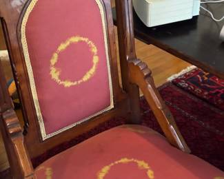 Antique Gothic Revival Bishop Chair – Ornate Carved Oak -  Bose Wave Radio CD