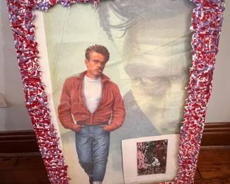 $4500 - Peter Gourfain Mixed Media Pop Art Sculpture Framed James Dean Assemblage Chicago Artist