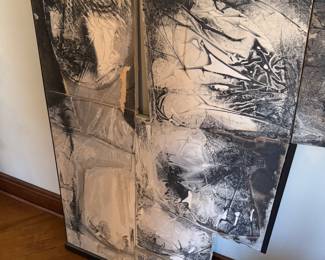 Brutalist Mixed Media Art – 1960s Abstract Assemblage