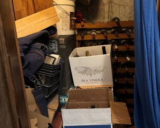 Wine Storage Cabinet with Bottled Collection and Accessories