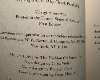 First Edition Paperback Book — Invisible Monsters by Chuck Palahniuk