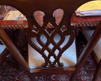 Chippendale Style Mahogany Dining Chair with Carved Backrest