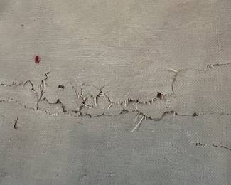 Monumental Early 20th Century Oil Painting – Missionary Scene (59w x 101h)