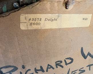 Richard Wilt (1915–1981), a highly regarded American painter and professor at the University of Michigan. The title of the work is "Delphi."