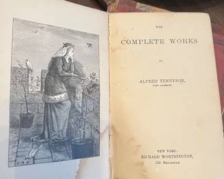 Victorian Cloth-Bound Edition of the Poetical Works of Alfred, Lord Tennyson