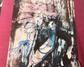 Mixed-media work on paper by Vadna S. Gardner