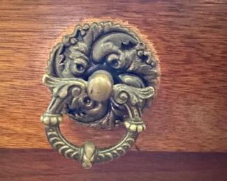 Early 1900s Small Writing Desk, Turned Leg Desk with Storage Gallery