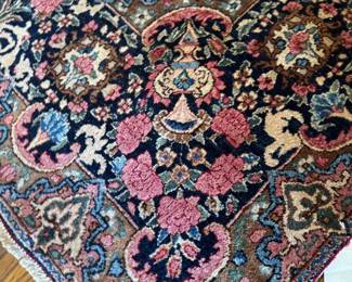 Antique North Persian Sarouk Rug – Hand-Knotted Floral Wool Fragment