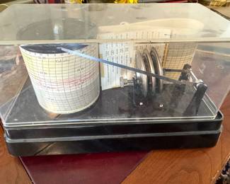 $600 - Taylor Instrument Companies Recording Barograph in Clear Case