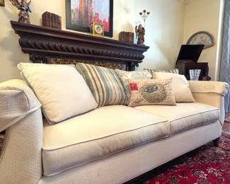 Walter E. Smithe Custom Upholstered Empire Sofa