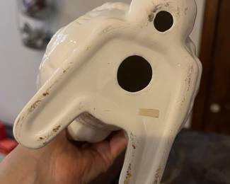 White Glazed Slip-Cast Ceramic Figurine Base