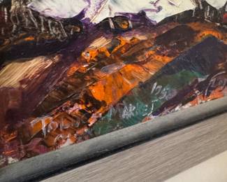 Impressionist Mid-Century Oil on Canvas - "Toluca Market" (1955) - Heavily Impasto Mid-Century Modern Fine Art