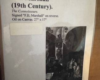 F.E. Marshall 19th Century Oil on Canvas "The Connoisseurs" 27" x 17"