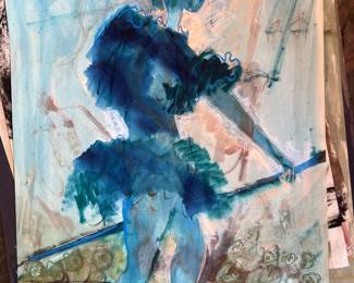 Mixed-media work on paper by Vadna S. Gardner