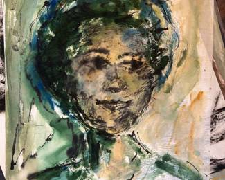 Mixed-media work on paper by Vadna S. Gardner