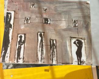 Mixed-media work on paper by Vadna S. Gardner