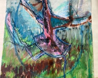 Mixed-media work on paper by Vadna S. Gardner