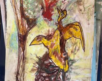 Mixed-media work on paper by Vadna S. Gardner