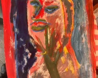 Mixed-media work on paper by Vadna S. Gardner