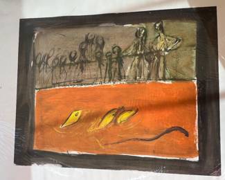 Mixed-media work on paper by Vadna S. Gardner