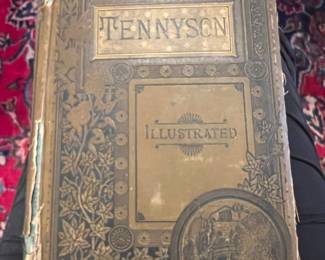 Embossed Cloth Tennyson Illustrated Poetry Book Victorian Era