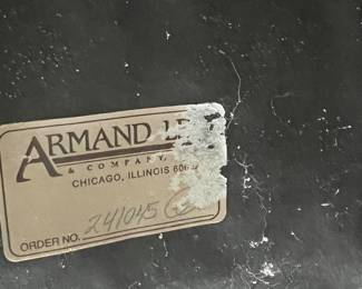 Framing label from Armand Lee & Company