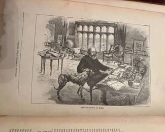 Embossed Cloth Tennyson Illustrated Poetry Book Victorian Era