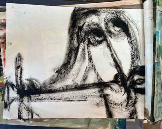 Mixed-media work on paper by Vadna S. Gardner