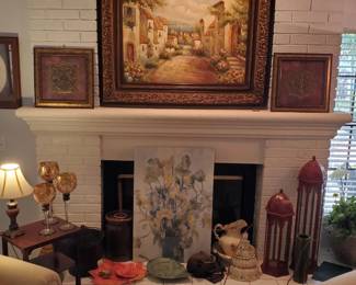 This home is full of art and lovely decor. 