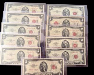 $2 Red Seal Bills