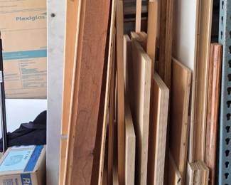 Particle boards, pressed wood