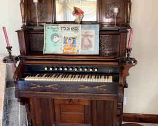 Antique pump organ from the Jesse French Company, St. Louis, MO