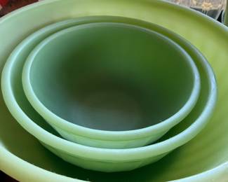 Mosser Glass Jadeite Mixing Bowl Set