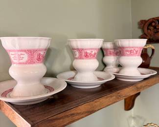 Heinrich "Rüdesheimer Kaffee" Porcelain Cups and Saucers
