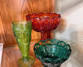 Vintage L.E. Smith Moon and Stars Glassware Set