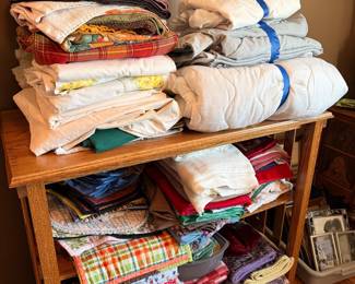 Assorted Linens and Quilts