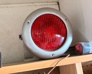 Vintage Red Industrial Warning Light