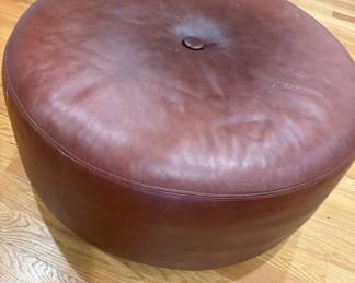 Leather Round Ottoman $40