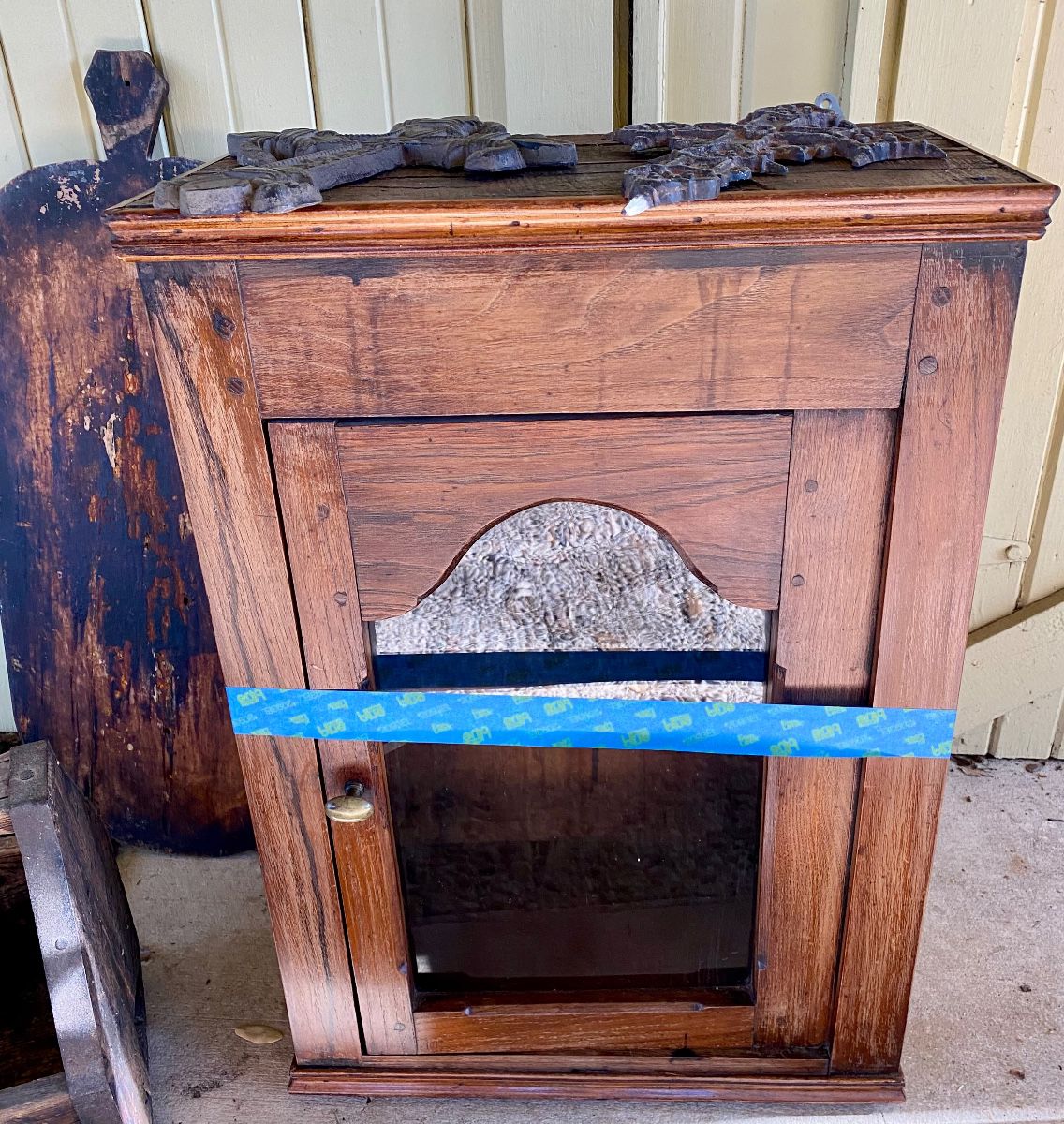 Antique medicine or display chest 