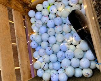hundreds of golf balls