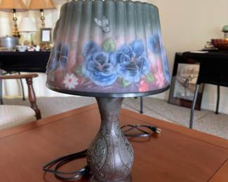 Handel Bronze Base Butterfly Shade Lamp