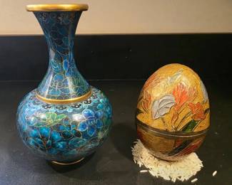 Cloisonne Vase Egg