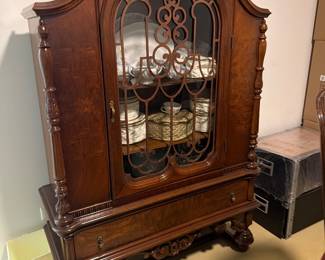 Unique China cabinet and contents