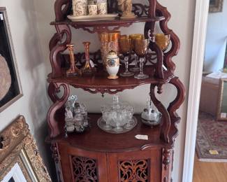 Antique furniture and glassware