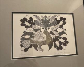 Framed & Matted Print "Flower Bud" by&nbsp;Kenojuak Ashevak