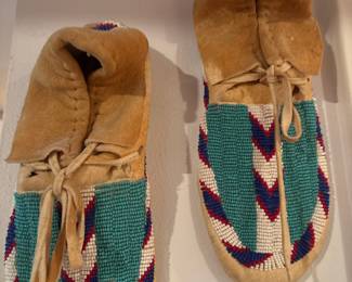 Native American Plains-Style Beaded Moccasins
