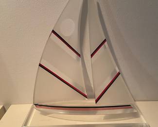 Acrylic Sailboat Sculpture