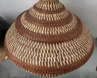 Hand Woven Coiled Lidded Basket