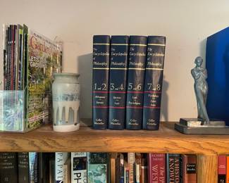 Cream & Blue Drip Glaze Pottery Utensil Holder, The Encyclopedia of Philosophy 4-Volume Set - Edited by&nbsp;Paul Edwards