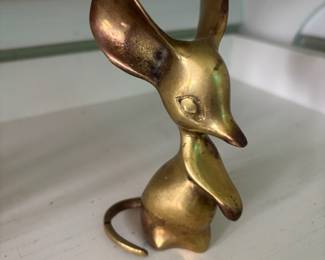 Solid Brass Mouse Figurine
